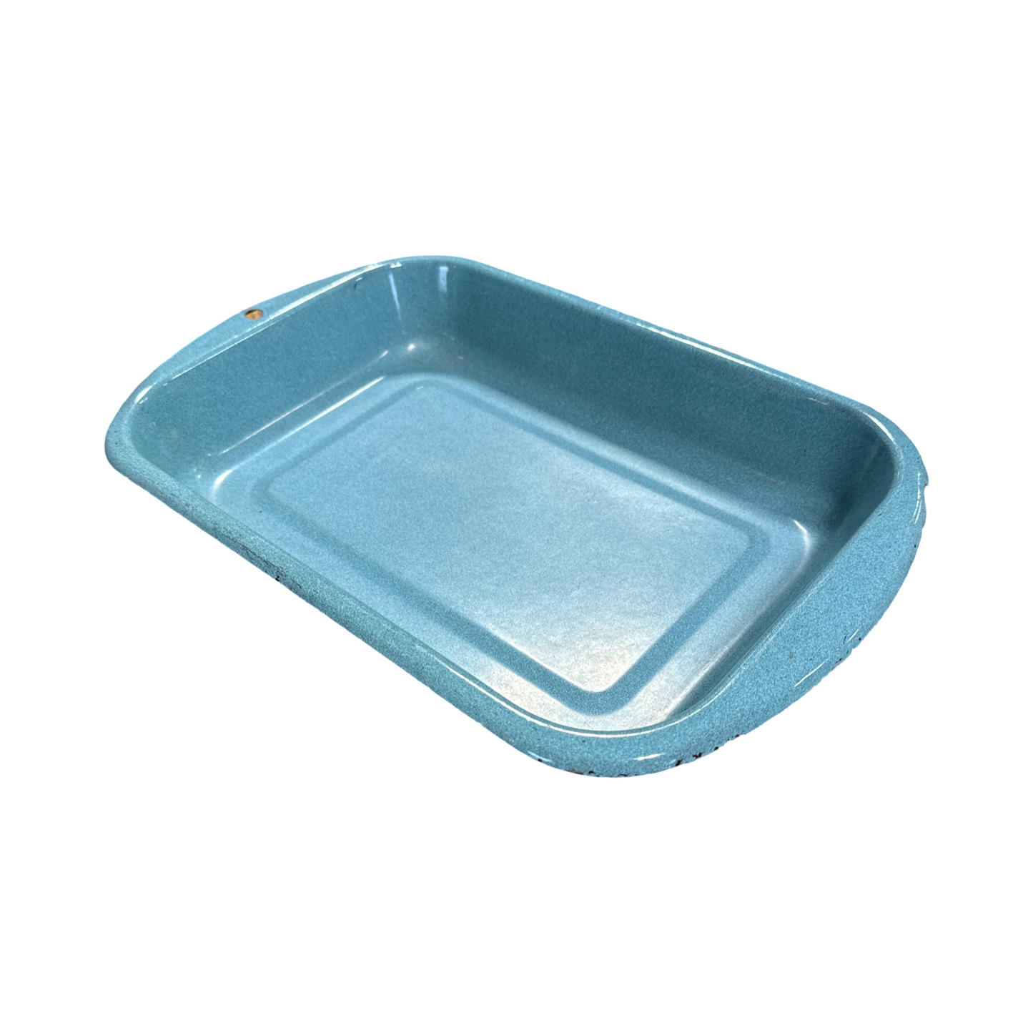 Vintage Teal Enamel Casserole Pan