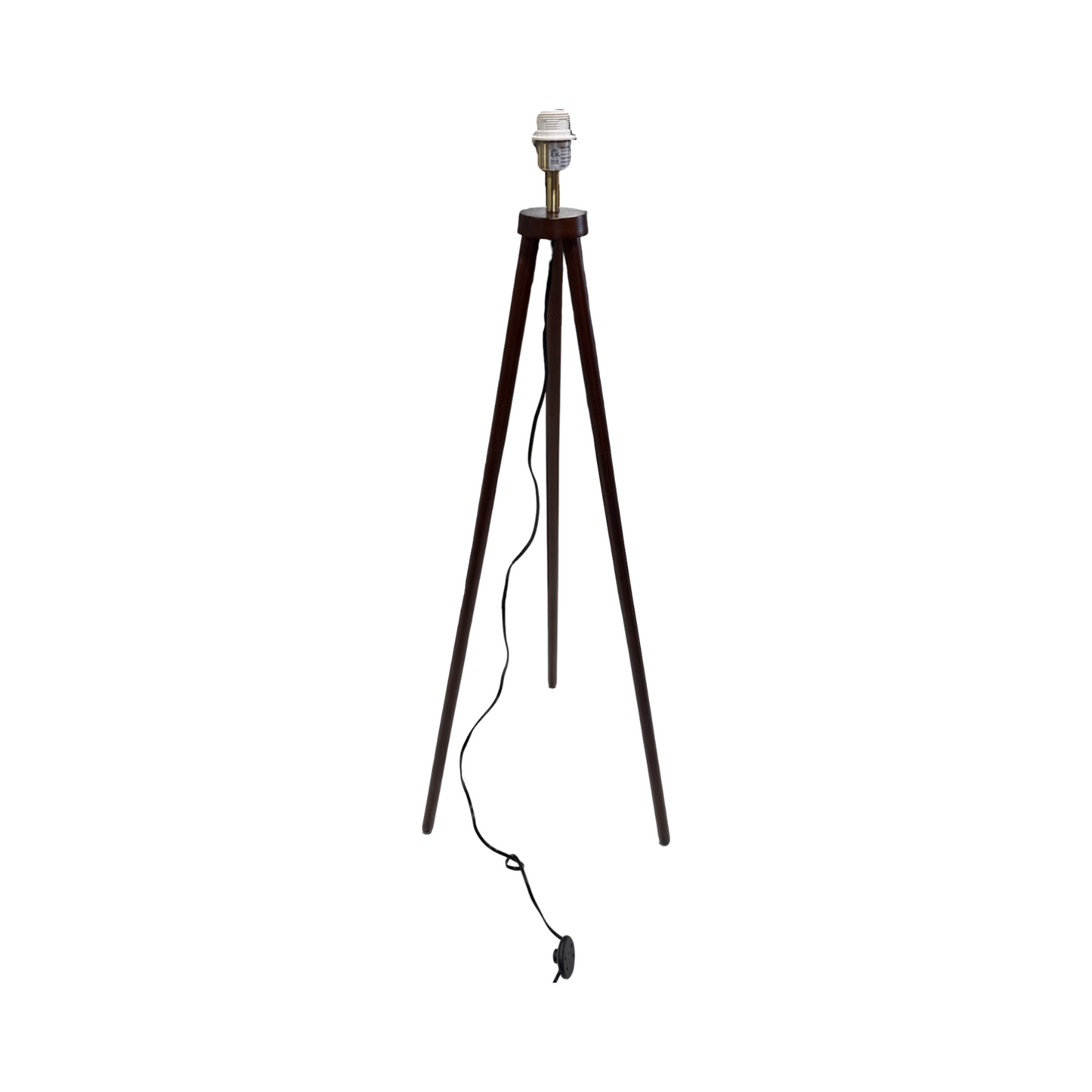 Wood Tripod Floor Lamp 54"H