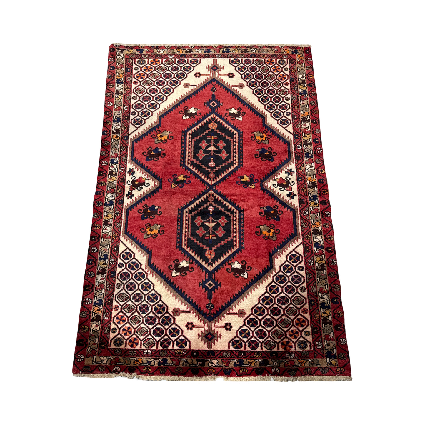 Vintage Hamadan Wool Rug 75x52"