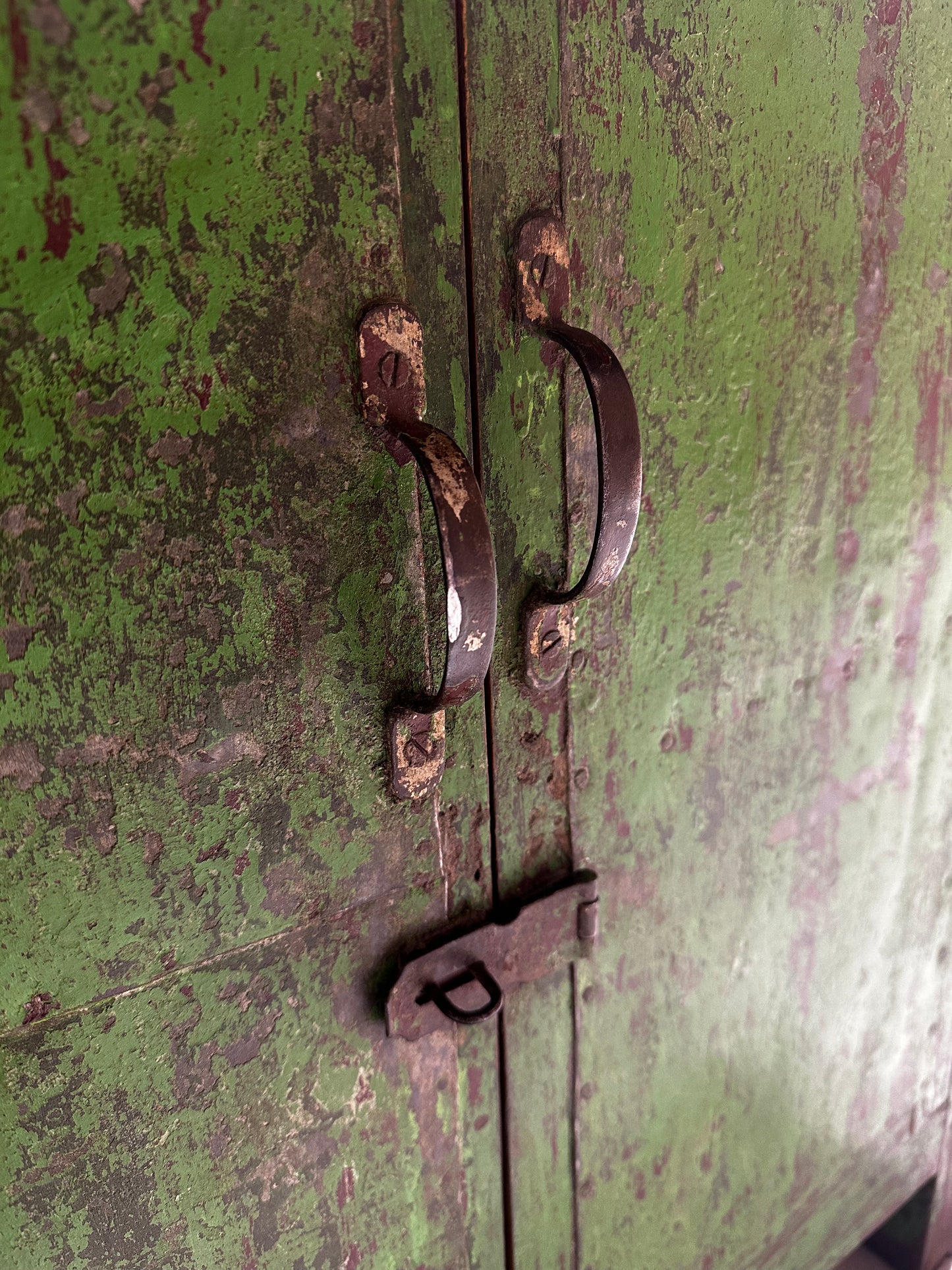 Teak wood cabinet green