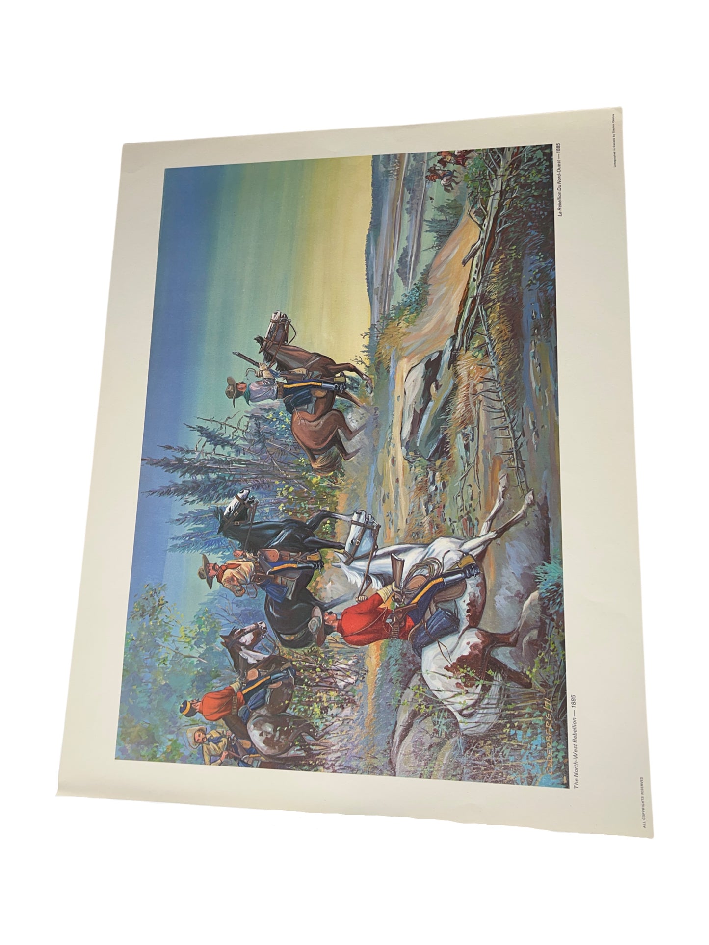 Vintage 70's RCMP Centennial prints s/5 +2