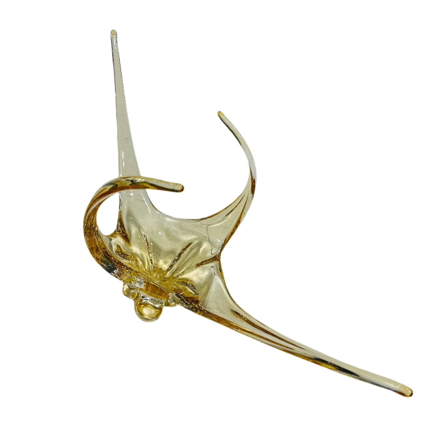 MCM Chalet Glass Bowl Amber