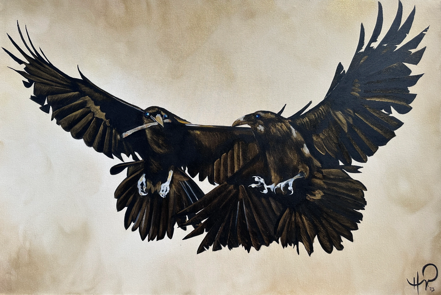 Huginn and Muninn 30x40"