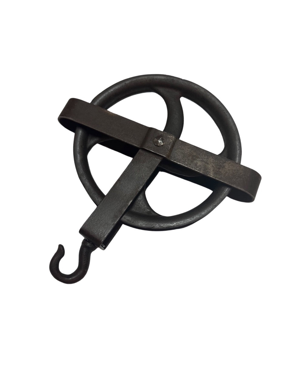 Antique cast iron well pulley medium