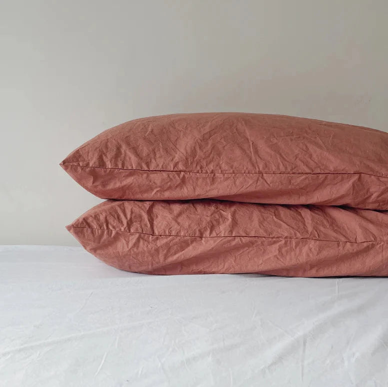 Turkish Cotton Pillow Case Pair KING