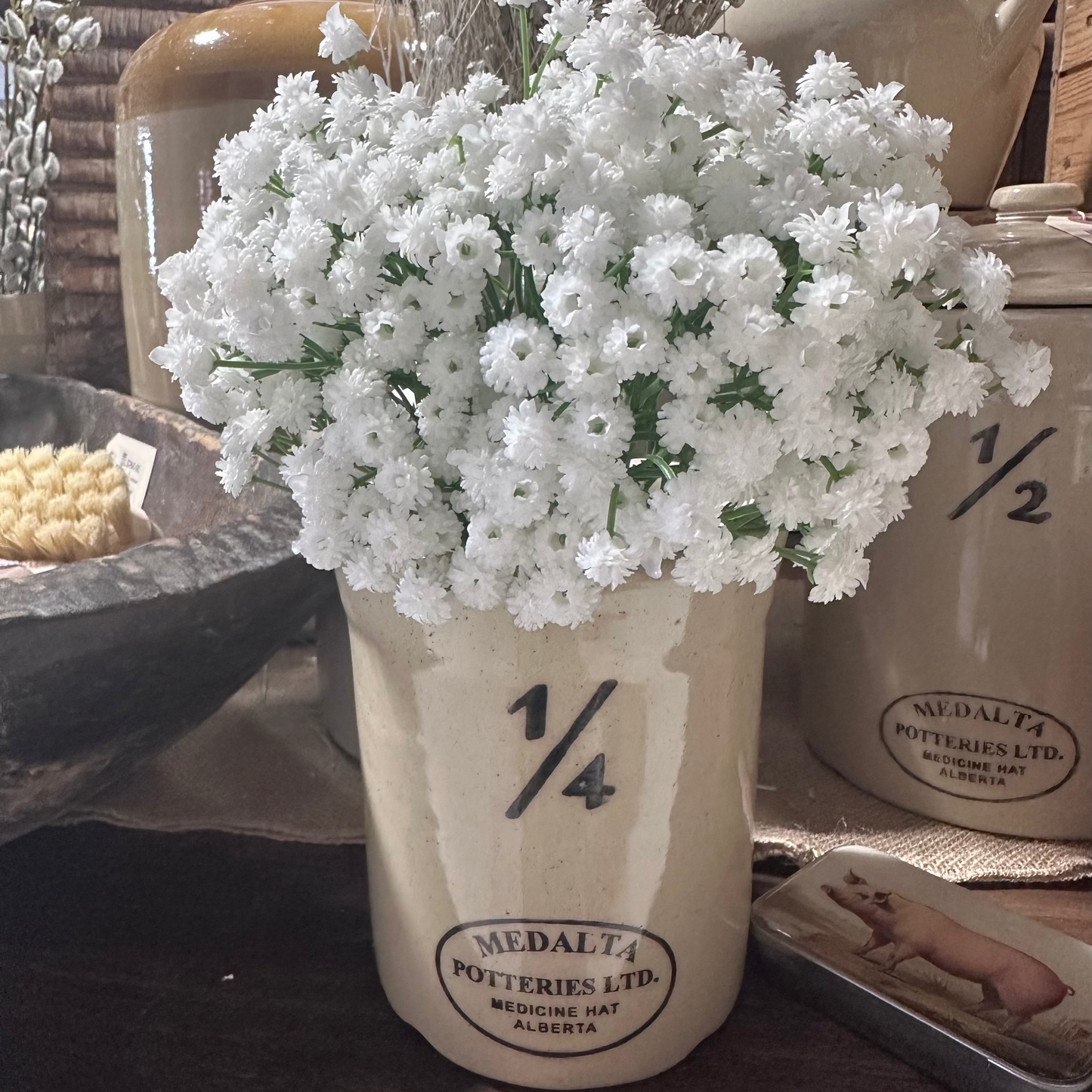 9.5" Fresh Touch White Gypsophila Bundle