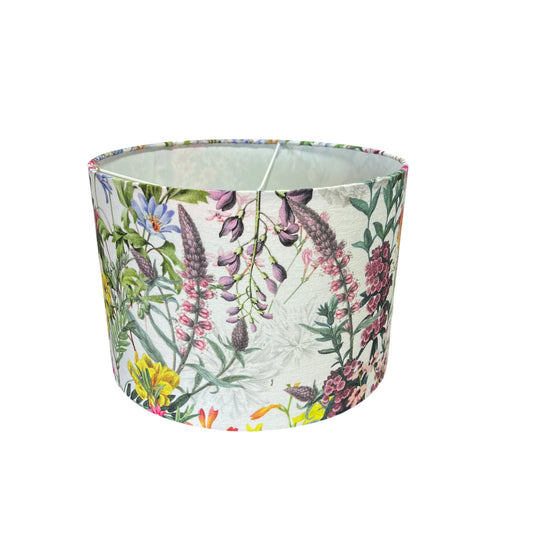 Summer Flowers White Lampshade 30x21cm