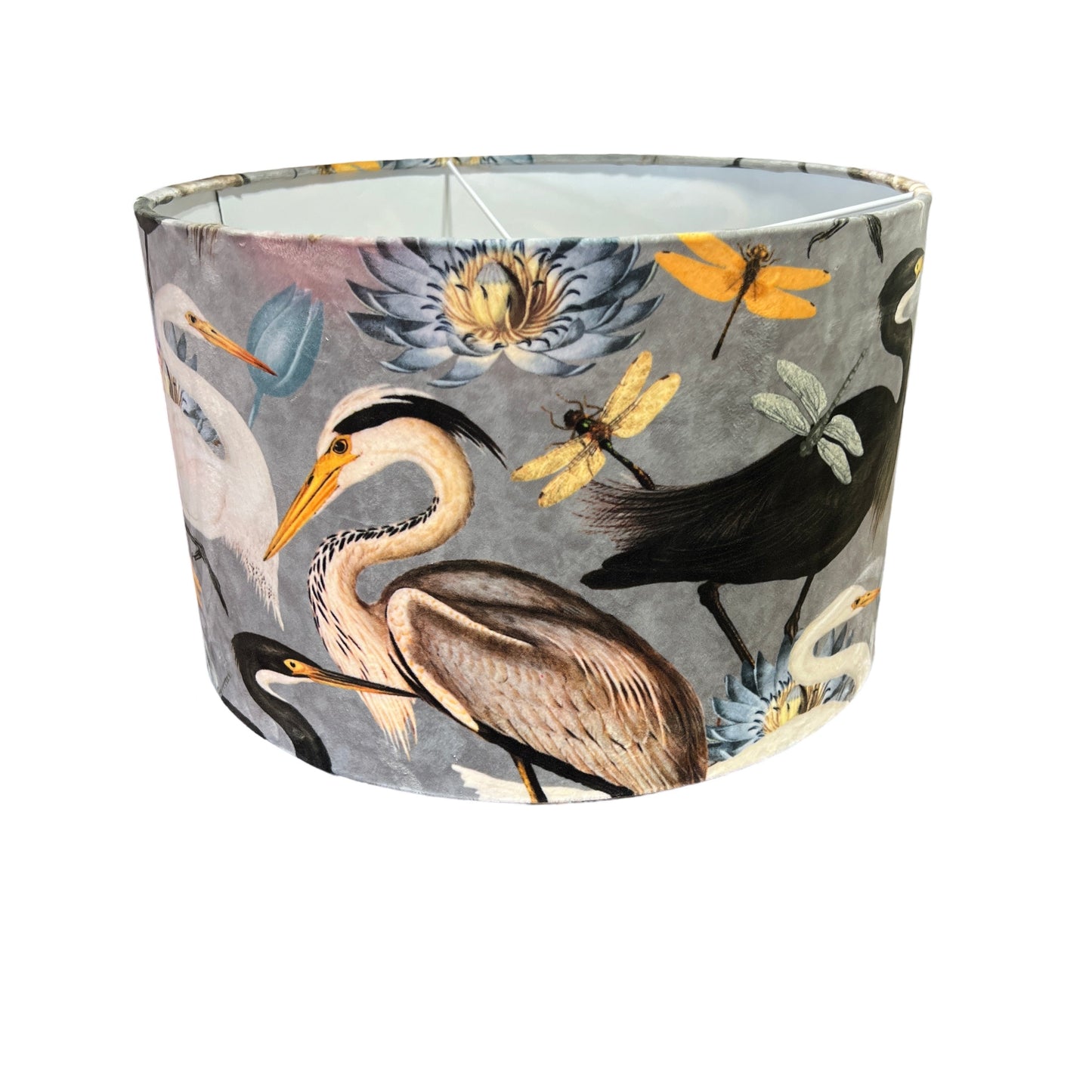 The Herons Italian Velvet Lampshade 40x25cm
