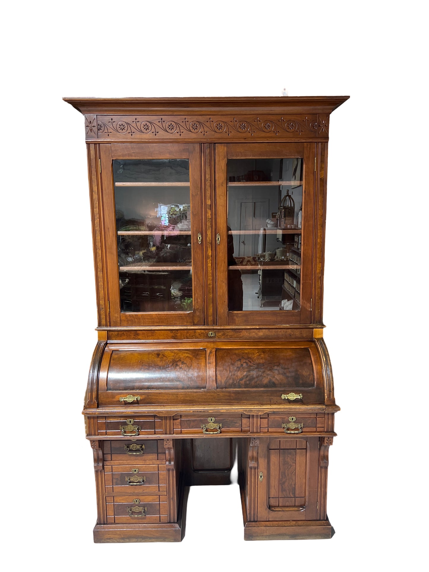 Antique Roll Top Desk w/Chair