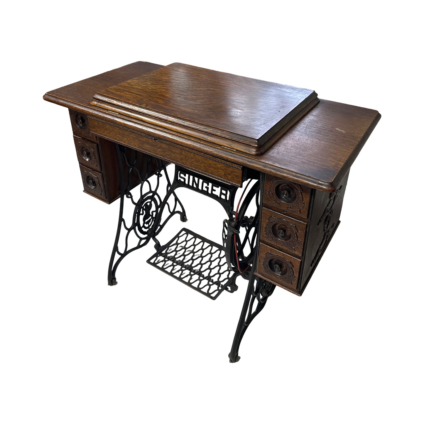 Antique Singer Model 66 in Cabinet