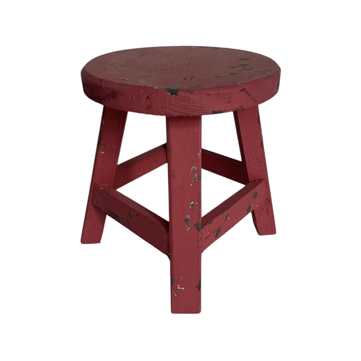 Round mini stool red