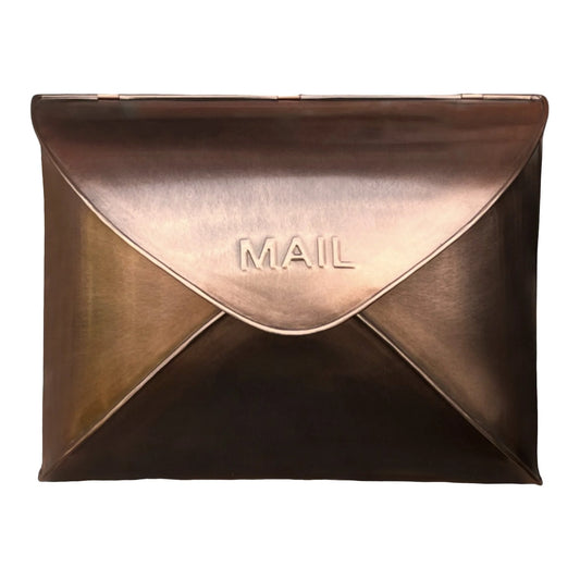 Antique copper envelop mailbox