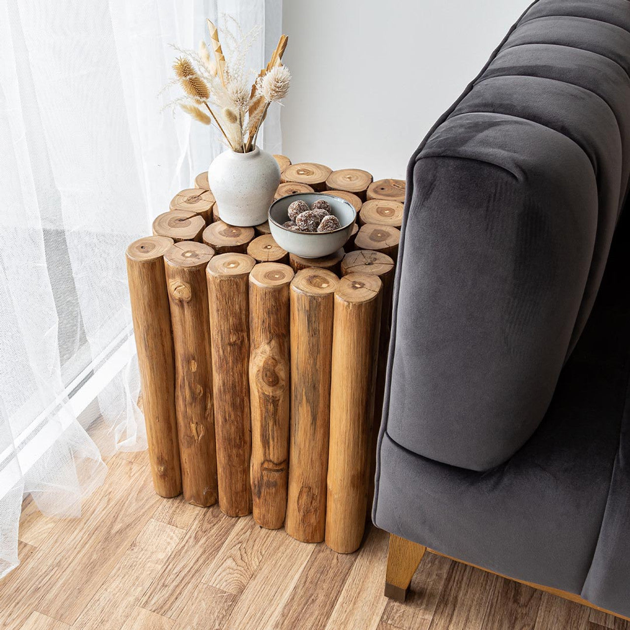 Teak Square Stool/Side Table