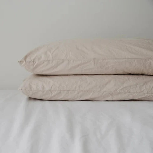 Turkish Cotton Pillow Case Pair QUEEN