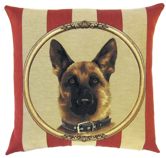 German Shepherd Portrait Cushion Cover 18"