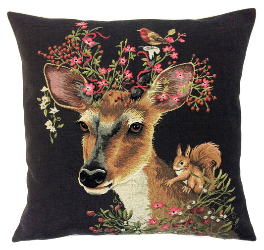 Woodland Deer Cushion Cover 18"