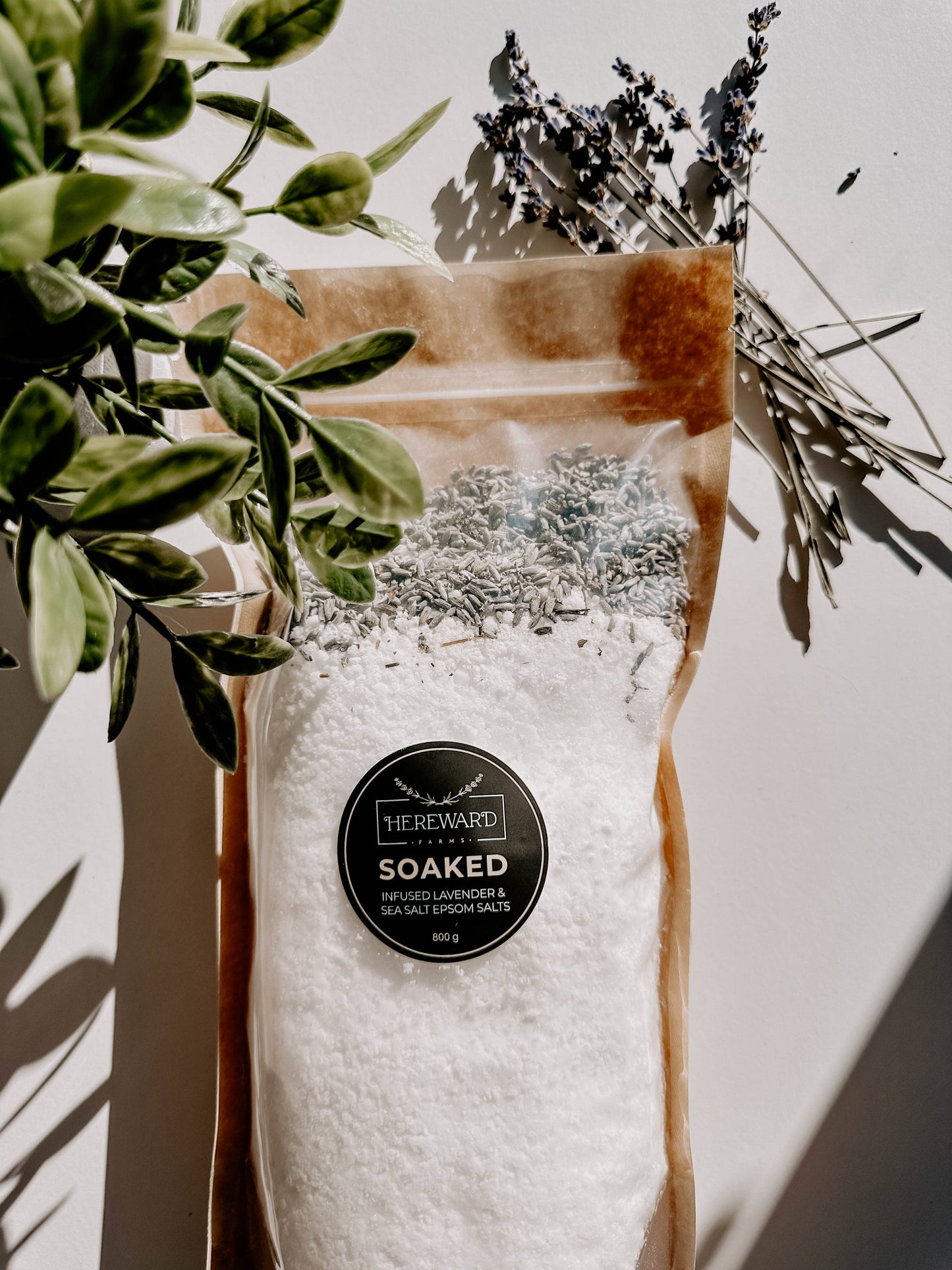 Lavender Bath Salts Soaked