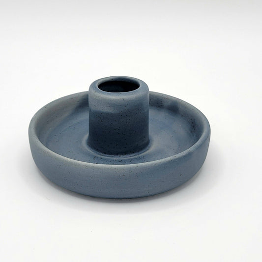 Ceramic Candlestick Holder Blue