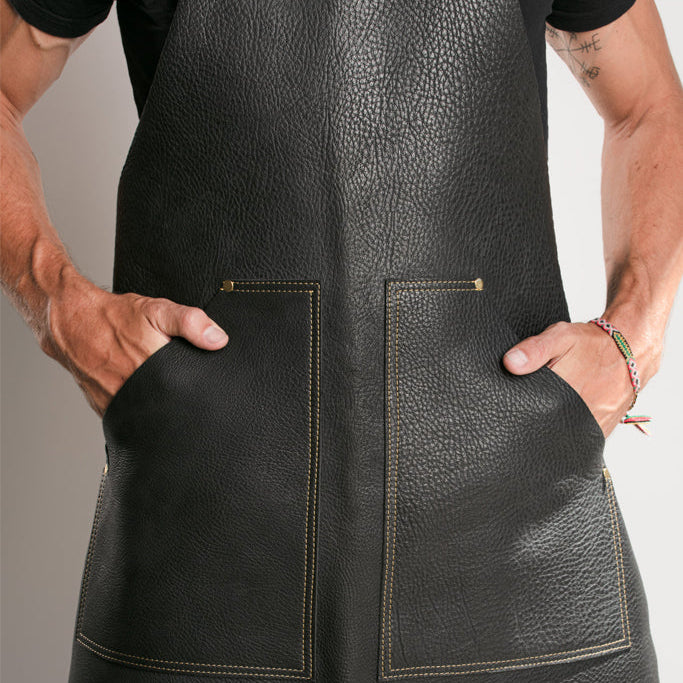 Bull Leather Industrial Arts Apron (34" Length)