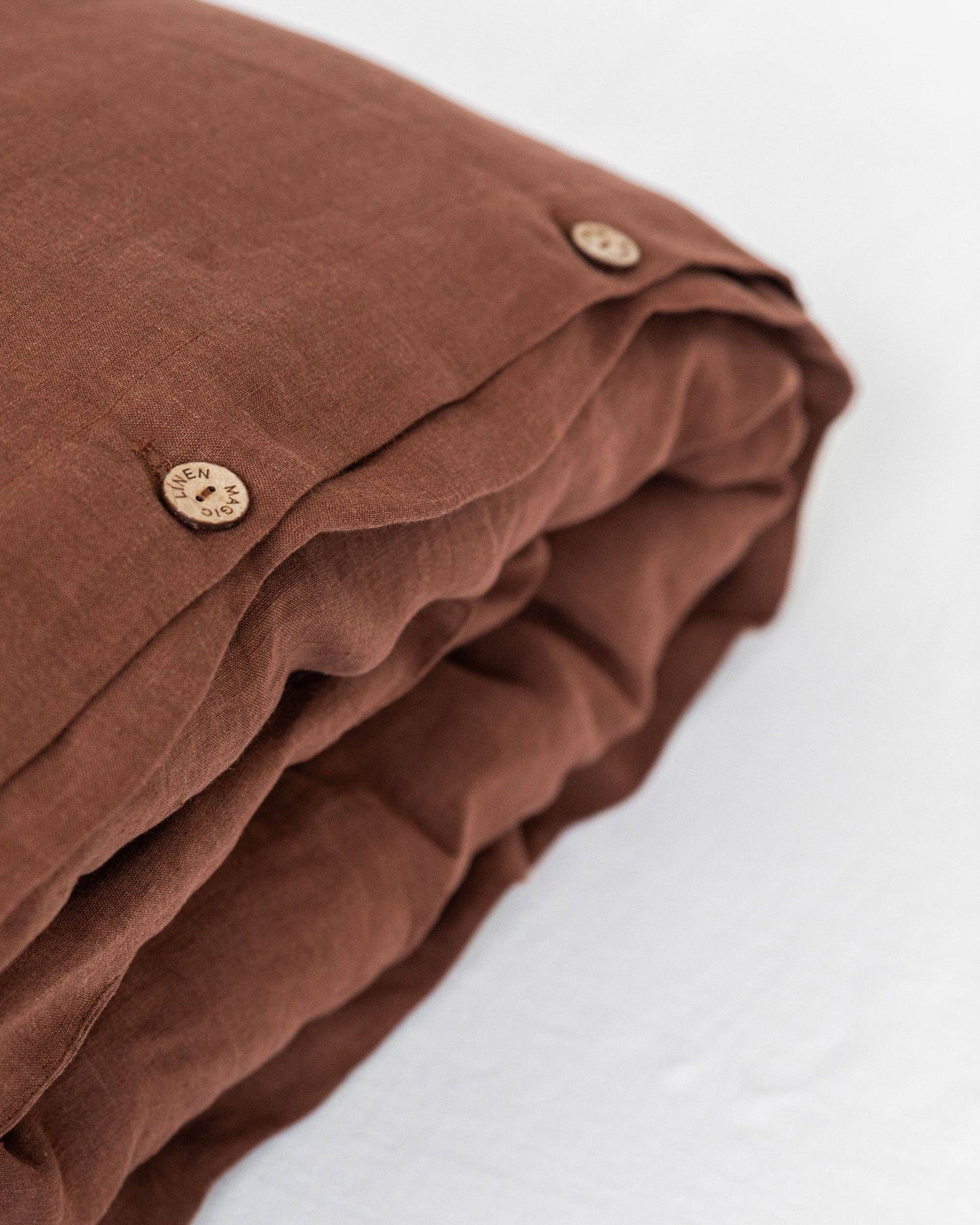 Chocolate linen duvet cover Queen