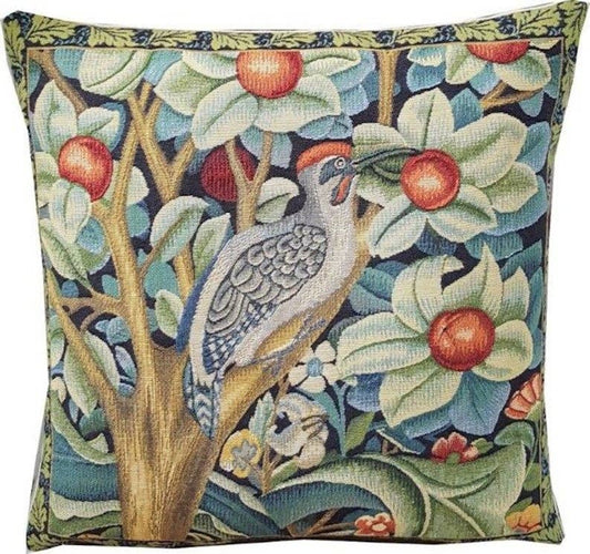 Orchard Woodpecker R by William Morris Cushion Cover 18"