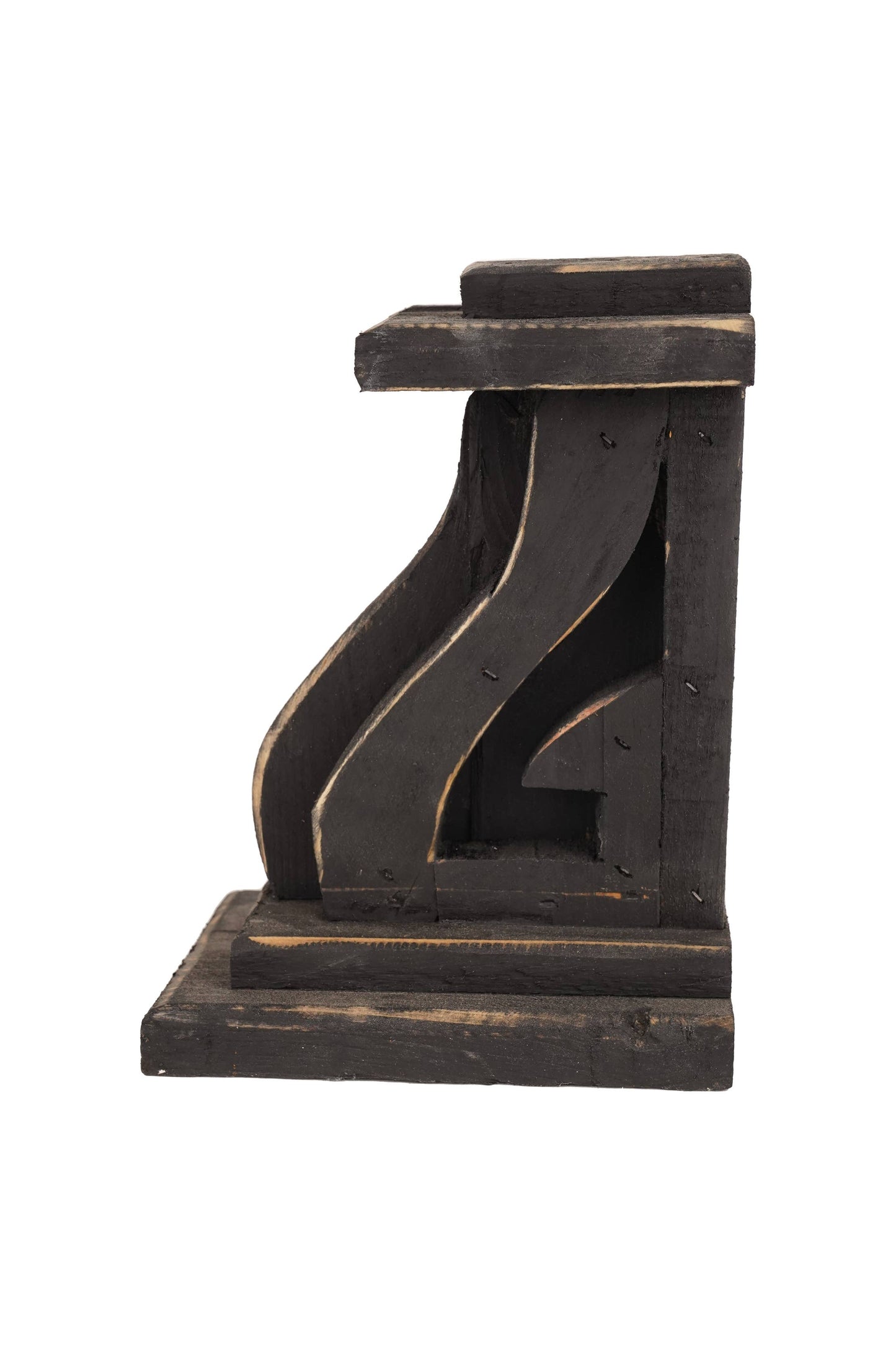 Farmhouse Corbel Book End 5x7x9" Black