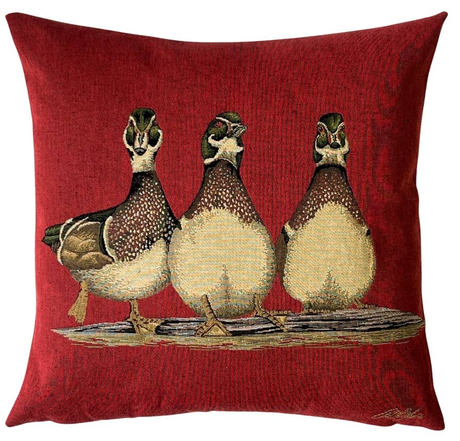 Wood Ducks Cushion Cover 18"