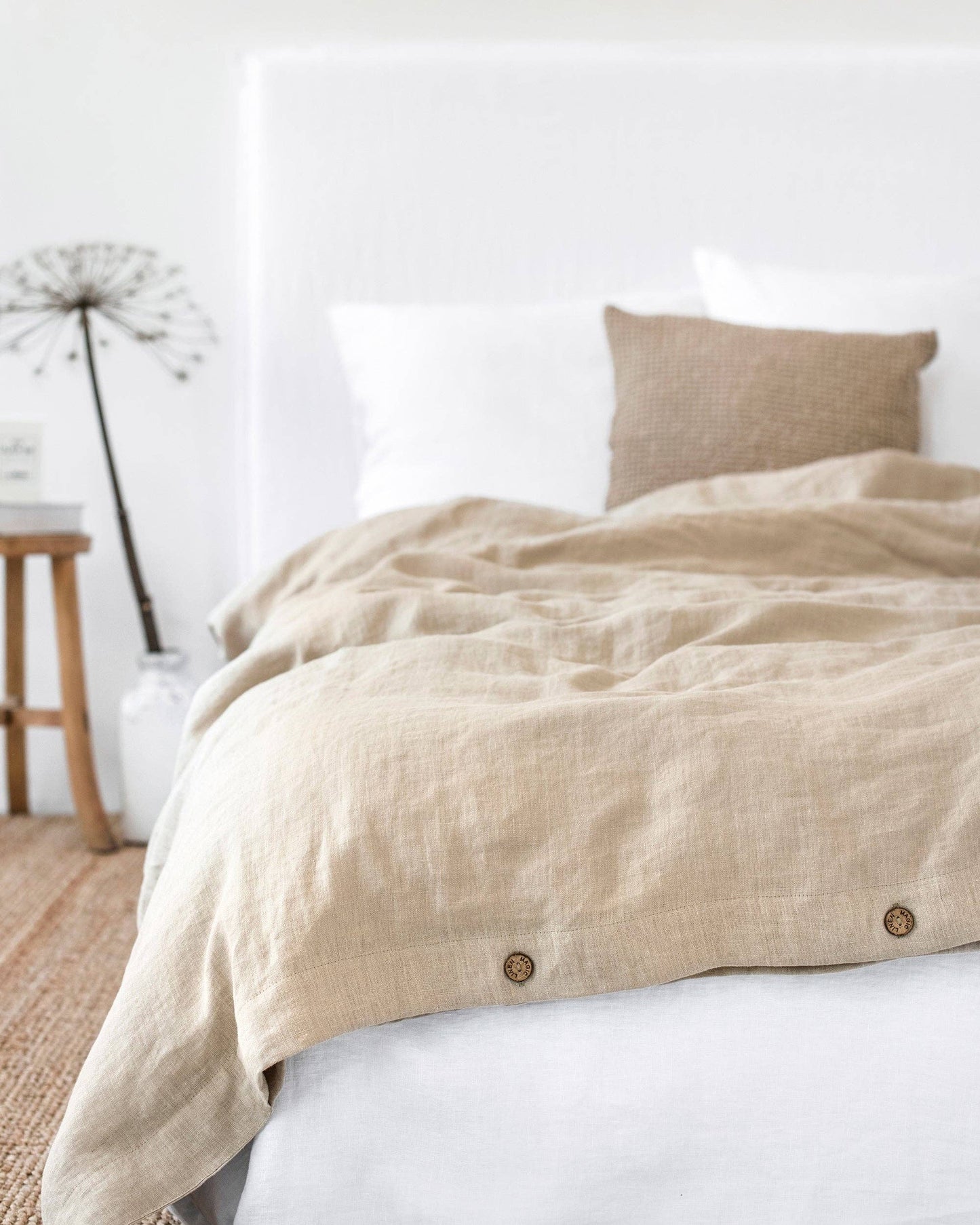 Natural Linen Flat Sheet King+