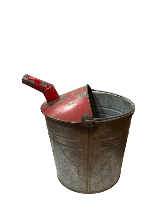 Vintage galvanized gas station fill can