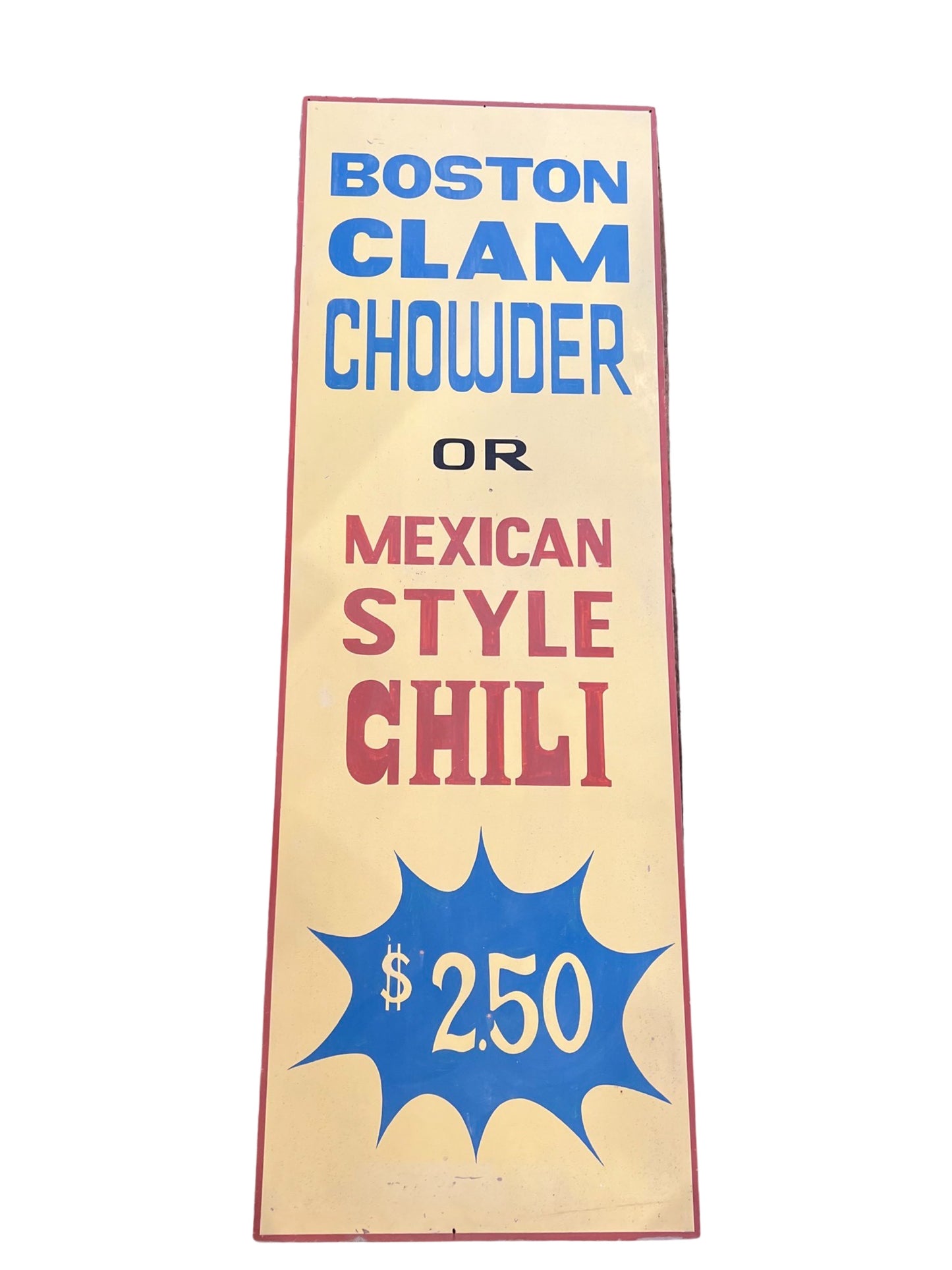 Vintage Chowder and Chili sign