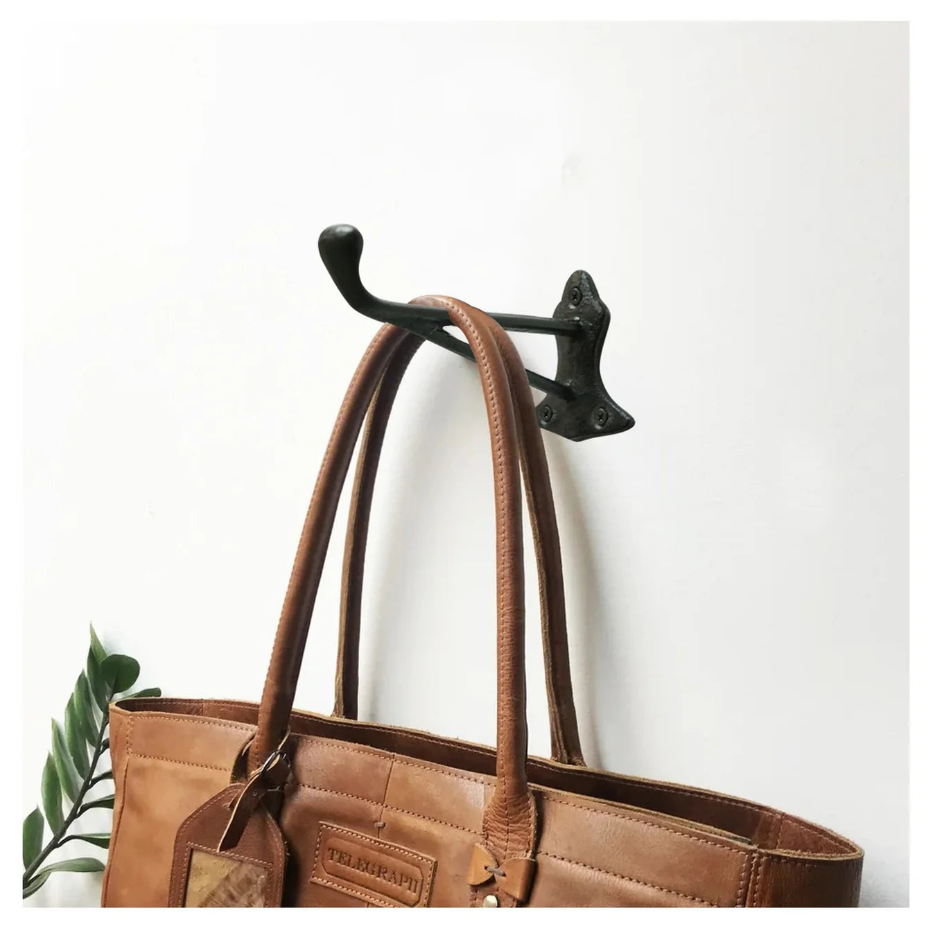 Cast Iron Hanging Hook Antique Black