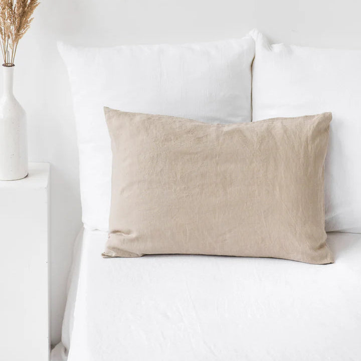 Natural Linen Pillowcase King