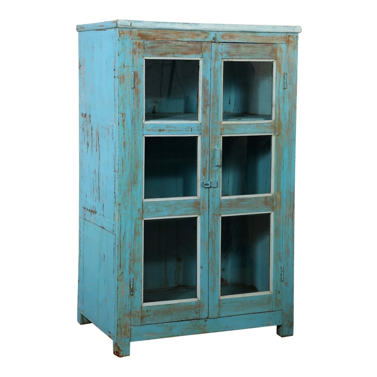 Bright Blue Teak Cabinet