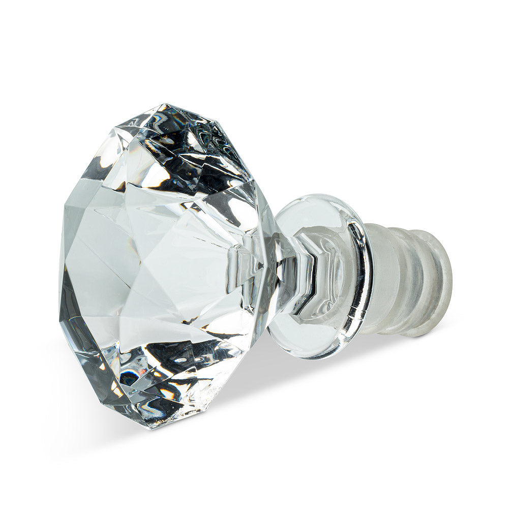 Round cut gem wine stopper