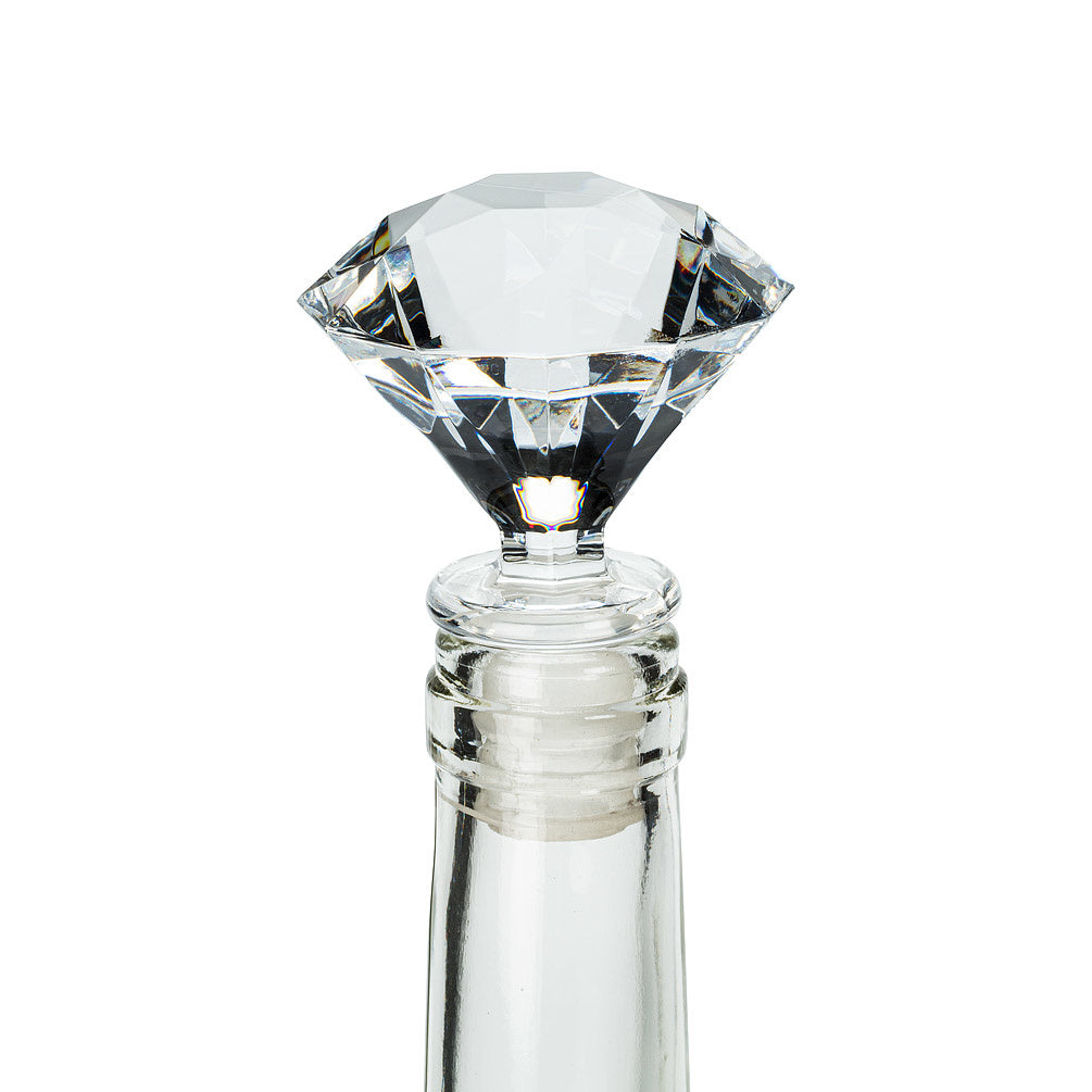 Round cut gem wine stopper