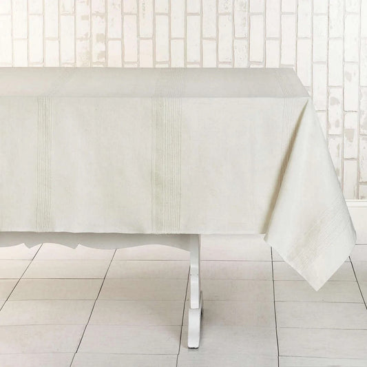 Whipped cream tablecloth 90x60" hand woven cotton