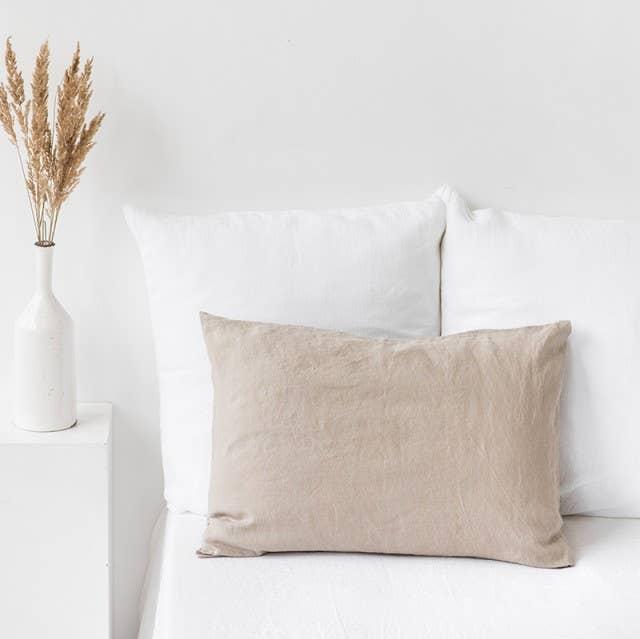 Natural Linen Pillowcase Queen