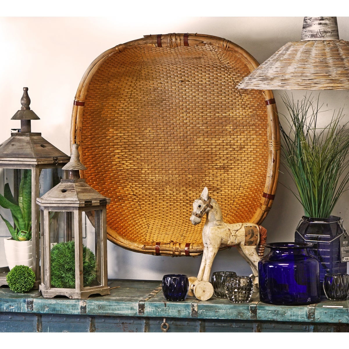 Square Antique Willow Basket