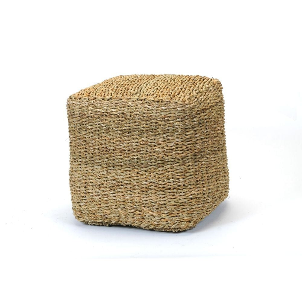 Seagrass pouf ottoman