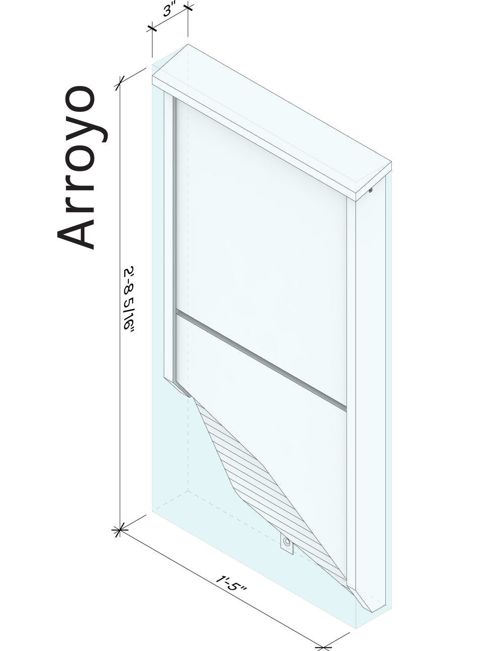 Single-chamber bat house ARROYO