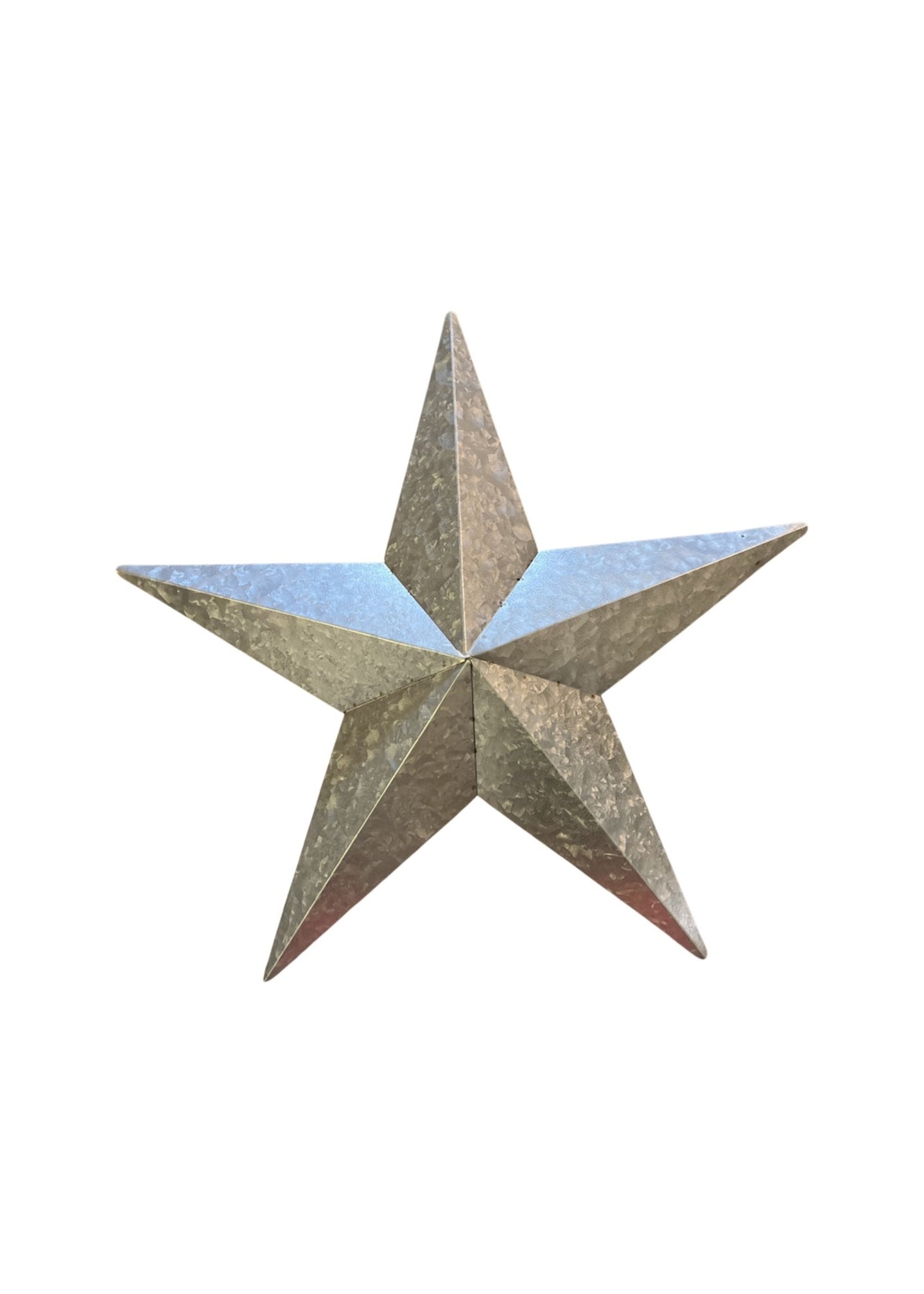 Galvanized star wall decor L