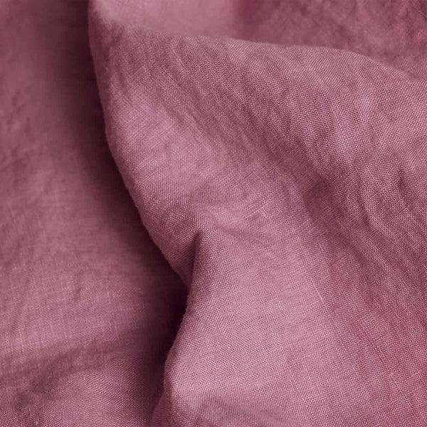 Raspberry Linen Flat Sheet King
