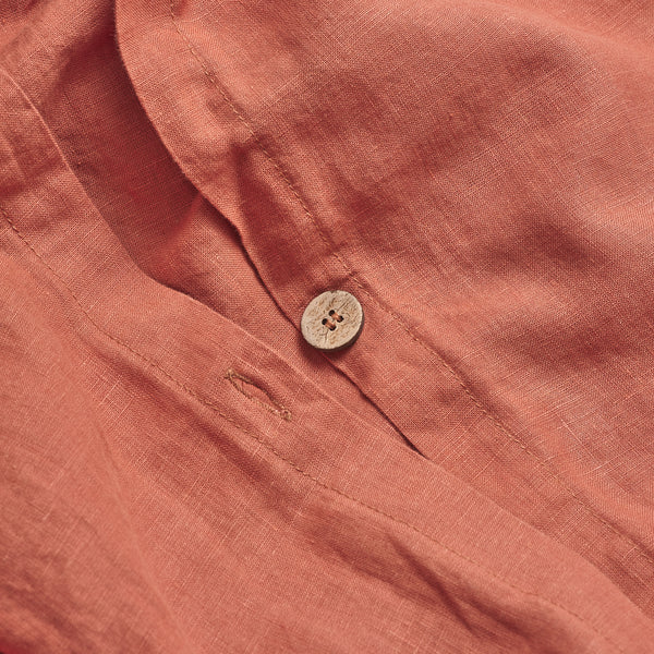 Burnt orange Linen duvet cover KING