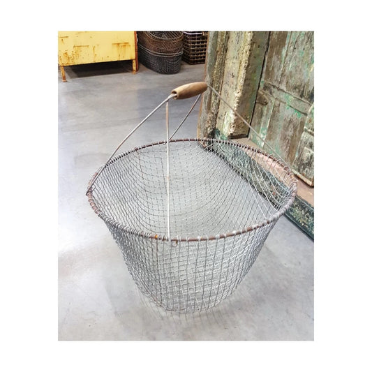 Antique German wire basket with handle