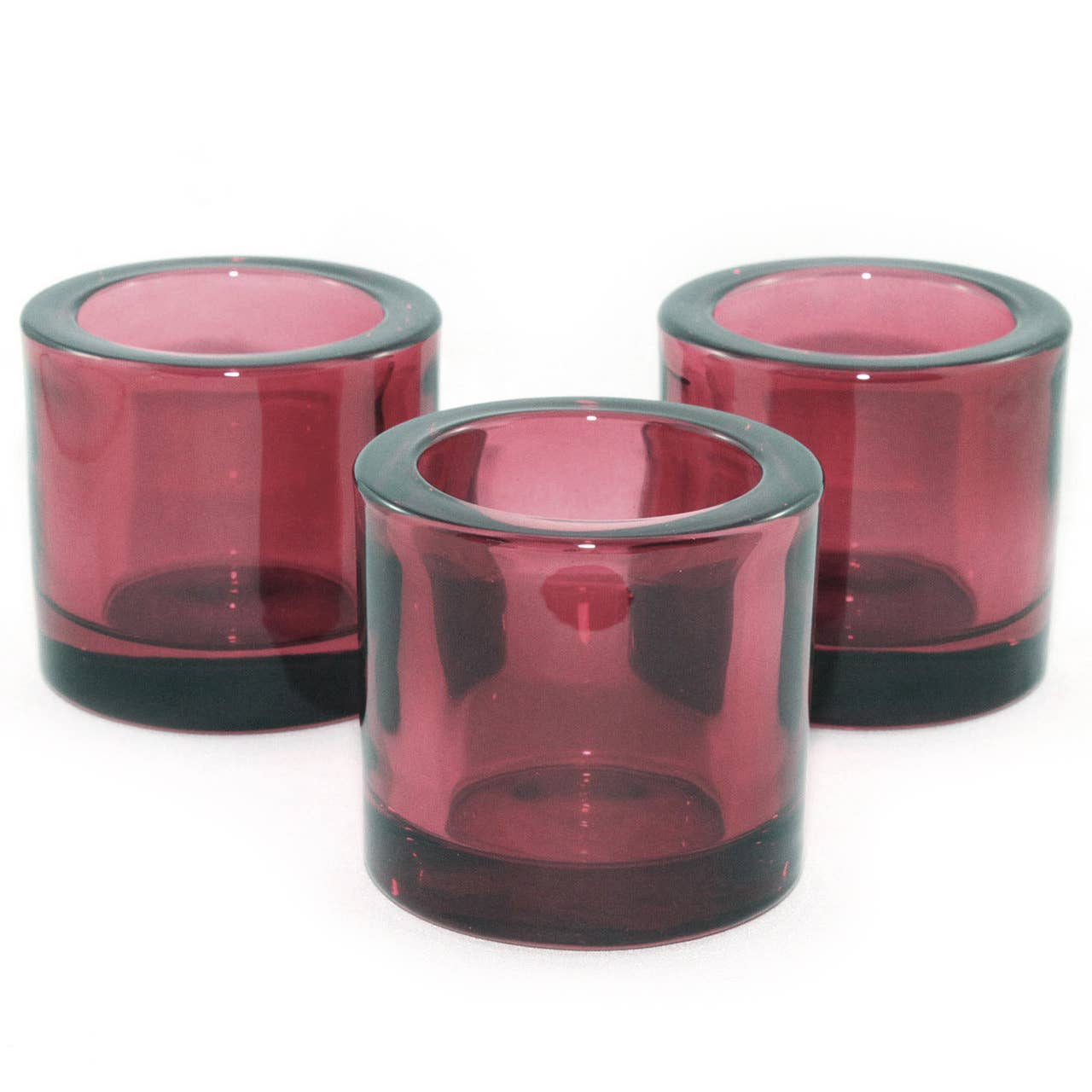 Heavy Glass Votive Holder Bordeaux