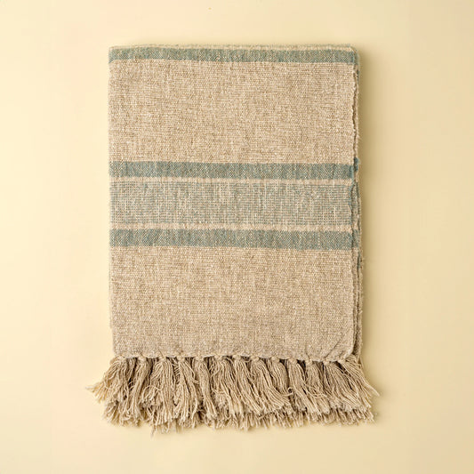 Blue Tulum Striped Throw 50x60"