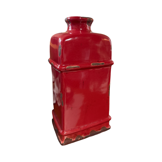 Ceramic Vase Rustic Red
