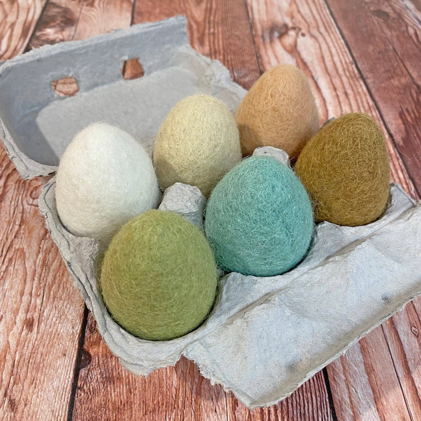 Half Dozen Felt Eggs Heirloom