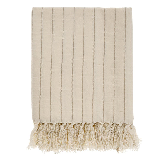 Pinstripe Hammam Bath Towel Stone 37x64"