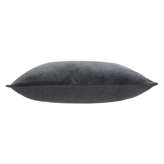 Vera Velvet Pillow Graphite 16x24"